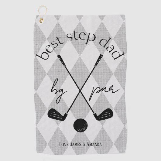 Best by Par Geschenk für Vater, Opa Step Vater Golfhandtuch (Vorderseite)
