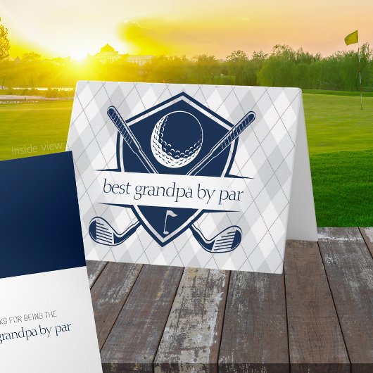 Best by Par Personalisiert Navy Golf Folding Gesch Karte