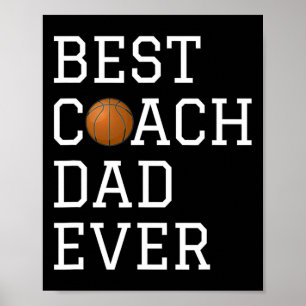 Best Bysketbyll Coach Vater je Gecoacht Fathers Gi Poster