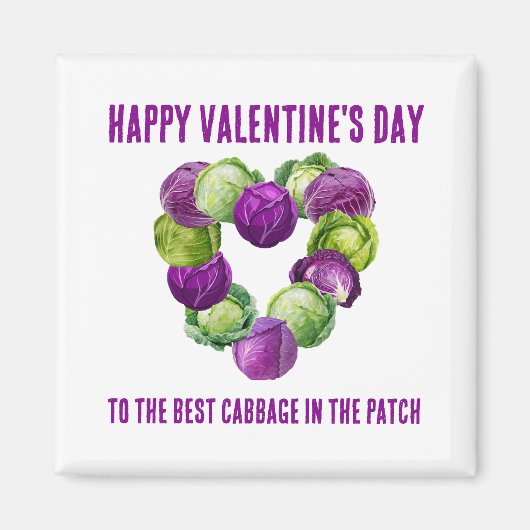 BEST CABBAGE IN THE PATCH Valentine Couples Magnet (Vorne)