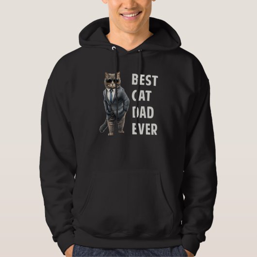 Best Cad Dad Ever  Cat Dad Fathers Day Hoodie (Vorderseite)