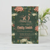 Best Carnation Charm Surprise Birthday Einladung (Stehend Vorderseite)