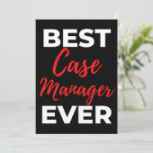 Best Case Manager für alle Zeiten Dankeskarte (Stehend Vorderseite)
