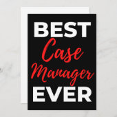 Best Case Manager für alle Zeiten Dankeskarte (Vorne/Hinten)