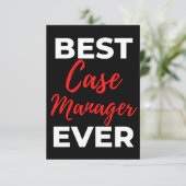 Best Case Manager für alle Zeiten Dankeskarte (Stehend Vorderseite)
