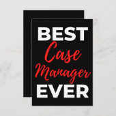 Best Case Manager für alle Zeiten Dankeskarte (Vorne/Hinten)