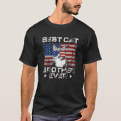 Best Cat Brother Ever American Flag Patriotic 4th  T-Shirt (Vorderseite)