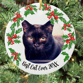 Best Cat Christmas oder Pet Memorial Keramik Ornament