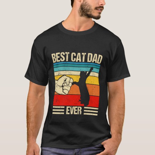 Best Cat Dad Ever Cat Dad Father's Day 1 T-Shirt (Vorderseite)
