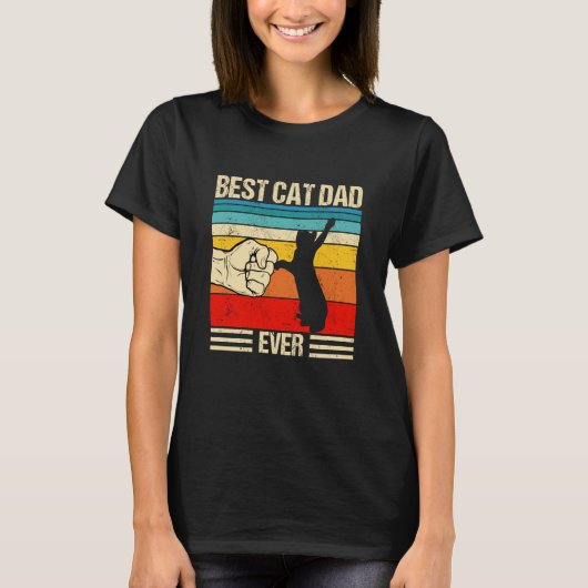 Best Cat Dad Ever Cat Dad Father's Day T-Shirt (Vorderseite)