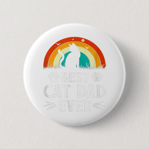 Best Cat Dad Ever Cat Lover Funny Father Day Button