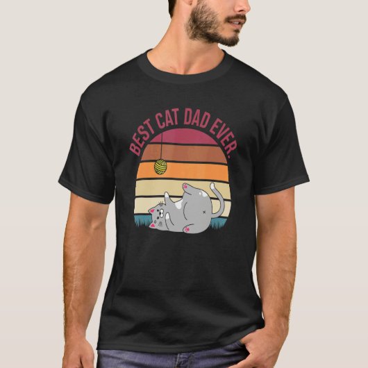 Best Cat Dad Ever Cat Papa Cat Father Cat   T-Shirt (Vorderseite)