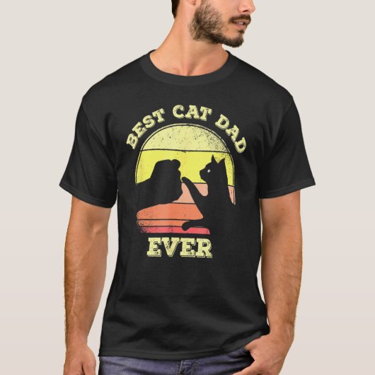 Best Cat Dad Ever Cute Cat  5 T-Shirt (Vorderseite)