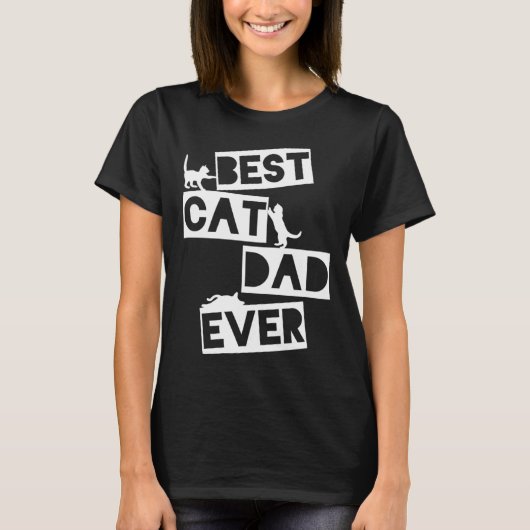 Best Cat Dad Ever Designs  Cat Dad T-Shirt (Vorderseite)