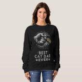 Best Cat Dad Ever Father & Kitten Paw Fist Bump Ca Sweatshirt (Vorne ganz)
