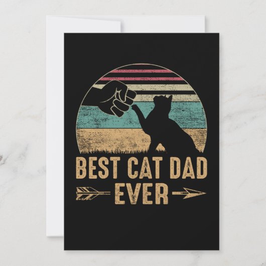 Best Cat Dad Ever Funny Daddy Cat Happy Save The Date (Vorderseite)