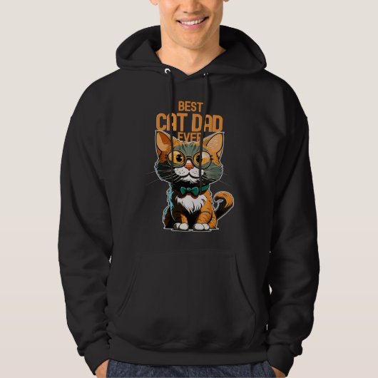 Best Cat Dad Ever Kitty Kitten  Daddy Father s Day Hoodie (Vorderseite)