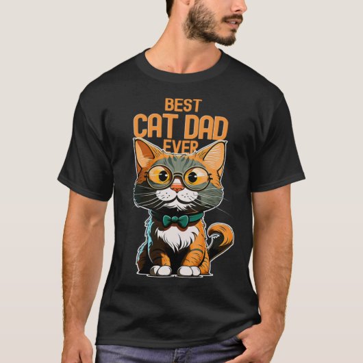 Best Cat Dad Ever Kitty Kitten Daddy Father s Day T-Shirt (Vorderseite)