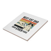 Best Cat Dad Ever Retro Cat Fist Bump Shirt_1 Fliese (Seite)