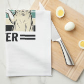 Best Cat Dad Ever Retro Cat Fist Bump Shirt_1 Geschirrtuch (Viertel Falte)