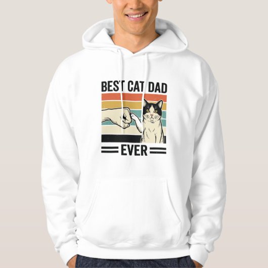Best Cat Dad Ever Retro Cat Fist Bump Shirt_1 Hoodie (Vorderseite)