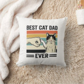Best Cat Dad Ever Retro Cat Fist Bump Shirt_1 Kissen (Decke)