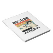 Best Cat Dad Ever Retro Cat Fist Bump Shirt_1 Notizblock (angewinkelt)