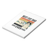 Best Cat Dad Ever Retro Cat Fist Bump Shirt_1 Notizblock (Rotiert)