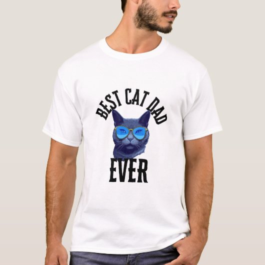 Best Cat Dad Ever T-Shirt (Vorderseite)