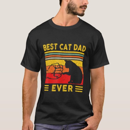 Best Cat Dad Ever tee Funny Cat Daddy Father's Day (Vorderseite)