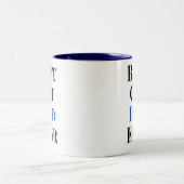 Best Cat Dad Ever Text‑Only Cat Zweifarbige Tasse (Mittel)