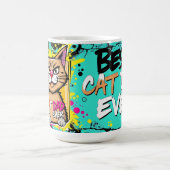 Best Cat Dad Ever – Urban Whisker King Mug Verwandlungstasse (Zentrum)