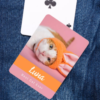 Best Cat Ever Personalized Poker Cards Spielkarten