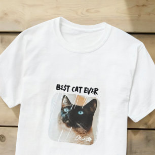 Best Cat Ever Pet's Modern Grunge Cooles Foto Paw T-Shirt