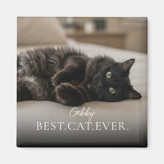Best Cat Ever Your Pet Name And Photo Magnet (Vorne)