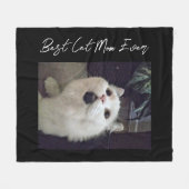 Best Cat Mama Custom Pet Foto Fleecedecke (Vorderseite (Horizontal))