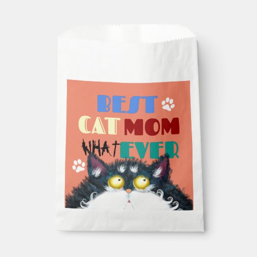 Best Cat Mama Ever grumpy Cat lustigen Cartoon Geschenktütchen (Vorderseite)