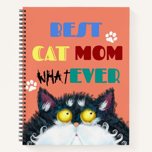 Best Cat Mama Ever grumpy Cat lustigen Cartoon Notizblock (Vorderseite)