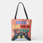 Best Cat Mama Ever grumpy Cat lustigen Cartoon Tasche (Rückseite)