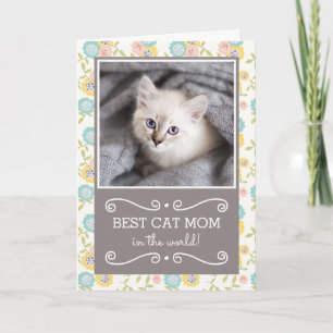 Best Cat Mama Foto Muttertag Karte