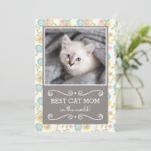 Best Cat Mama Foto Muttertag Karte (Stehend Vorderseite)