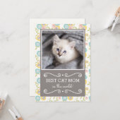 Best Cat Mama Foto Muttertag Karte (Vorderseite/Rückseite Beispiel)