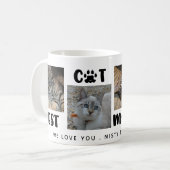 BEST CAT-MAMA JE Foto Collage Personalisiert Kaffeetasse (Vorderseite Links)