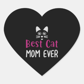 BEST CAT-MAMA JE Herz-Aufkleber