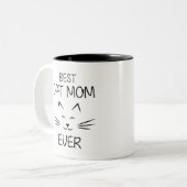 BEST CAT-MAMA JE ZWEIFARBIGE TASSE (Vorderseite Links)