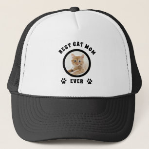 Best Cat Mom Ever Custom Photo Personalized Truckerkappe