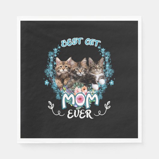 Best Cat Mom Ever     Serviette (Vorderseite)