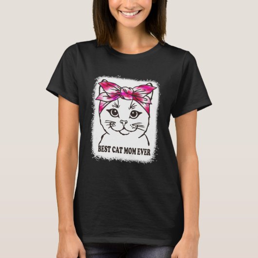 Best Cat Mom Ever Tie Dye Cat Mommy Mother s Day C T-Shirt (Vorderseite)