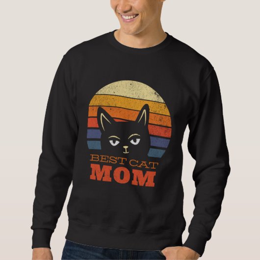 Best Cat Mom Present for Mothers Day  Cute Cat  Mo Sweatshirt (Vorderseite)