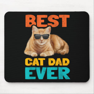 Best Cat Vater Ever Funny Cat Owner Tabby Birthday Mousepad